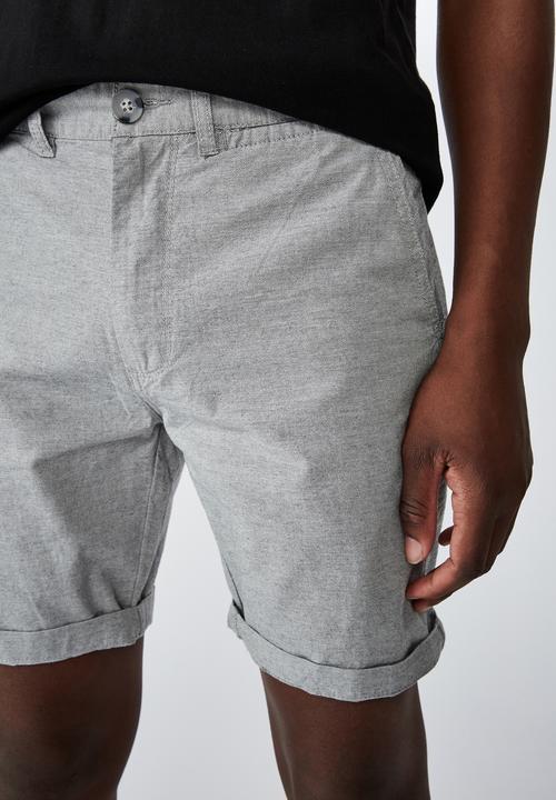 Cotton On - Washed chino short - grey
