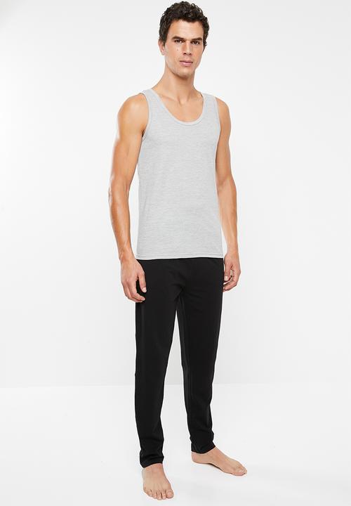 Jockey - 2 Pack eyelet vest - grey & black