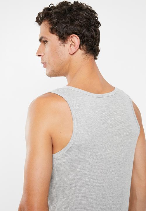 Jockey - 2 Pack eyelet vest - grey & black
