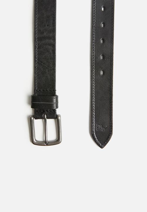 POLO - Arlo leather belt - black
