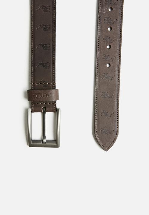 POLO - Romeo leather belt - brown
