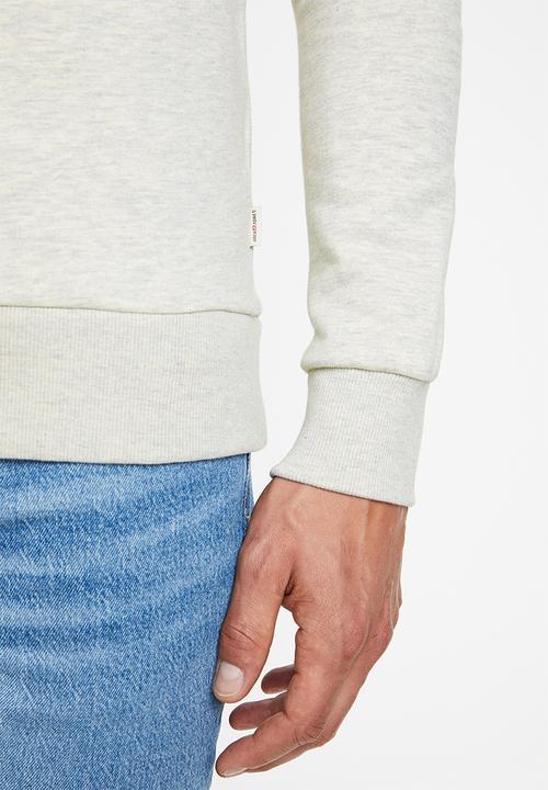 Jack & Jones - Logo 2 crew neck sweat - white 