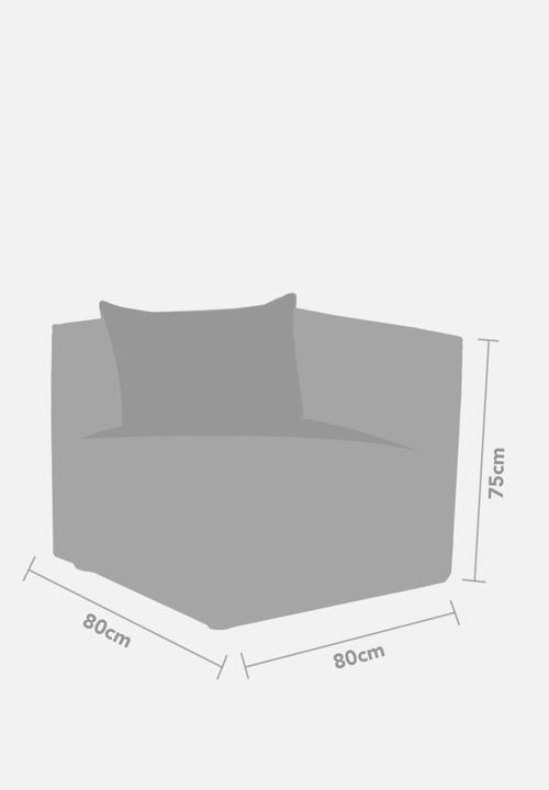 Sixth Floor - Modular corner unit - grey