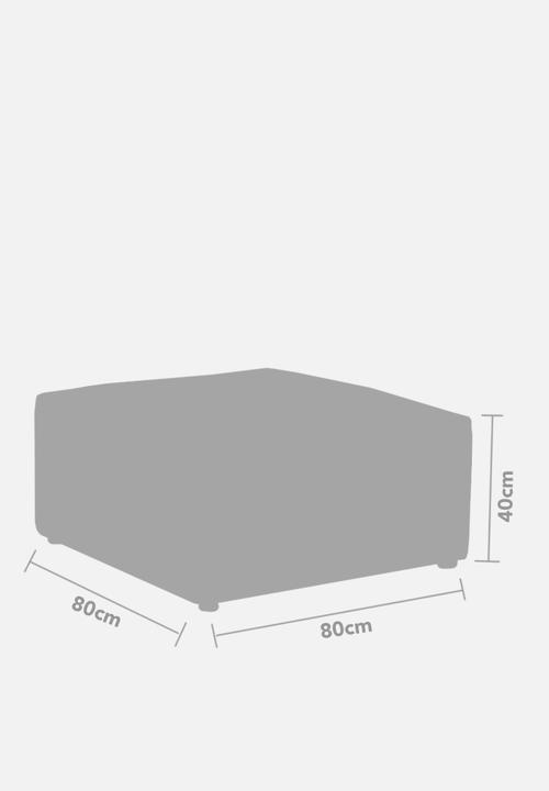 Sixth Floor - Modular ottoman - grey