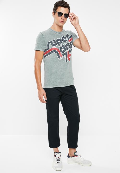 Superdry. - Retro classic tee - grey
