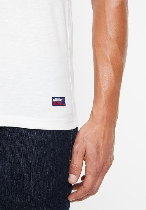 Superdry. - Shirt shop duo mid tee - white