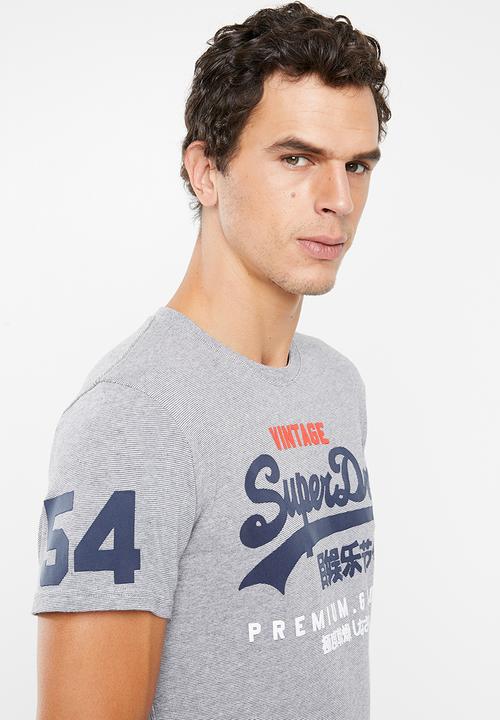 Superdry. - Premium goods tri tee - grey