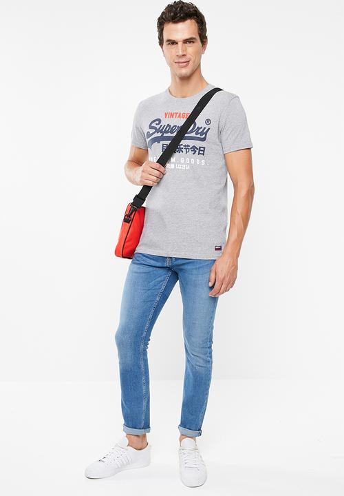 Superdry. - Premium goods tri tee - grey