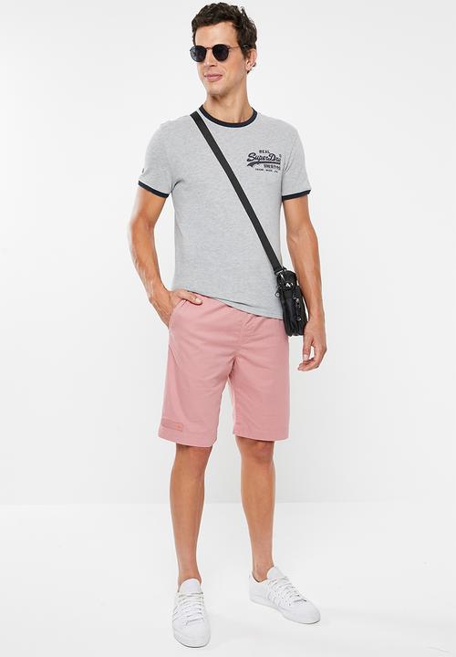 Superdry. - World wide chino shorts - pink