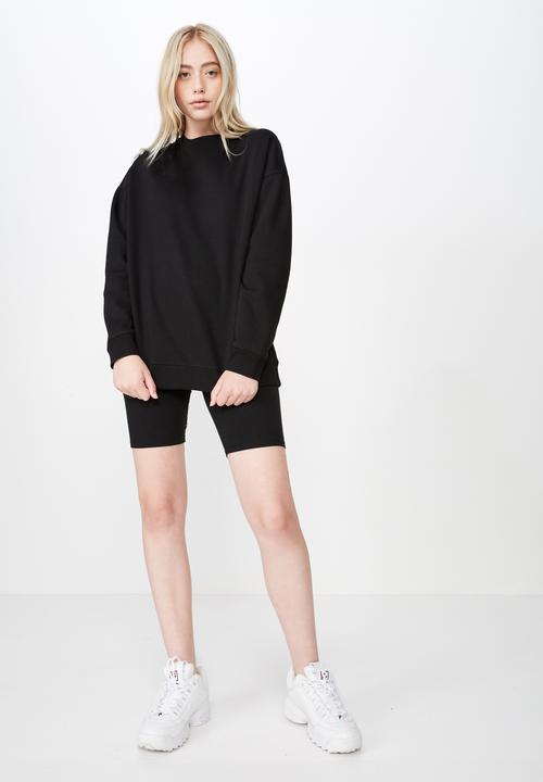 Factorie - Oversized crew neck sweater - black