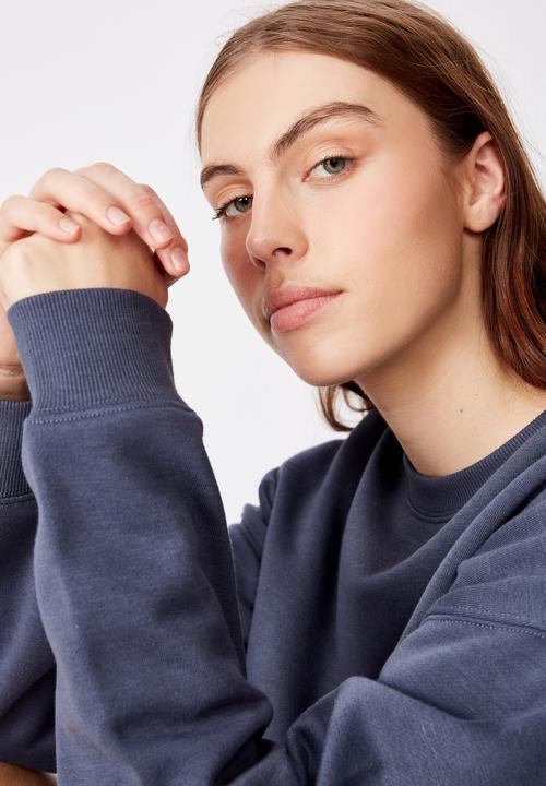 Factorie - Oversized crew neck sweater - blue