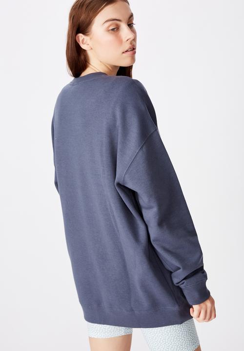 Factorie - Oversized crew neck sweater - blue