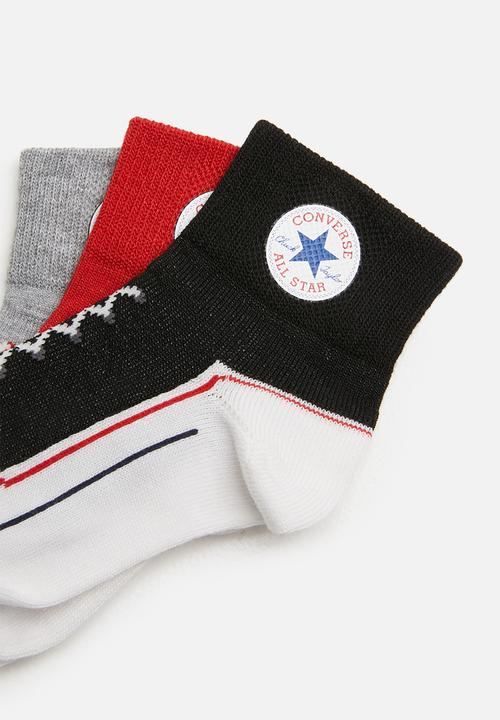 Converse - Infant striated qtr 3 pack - multi