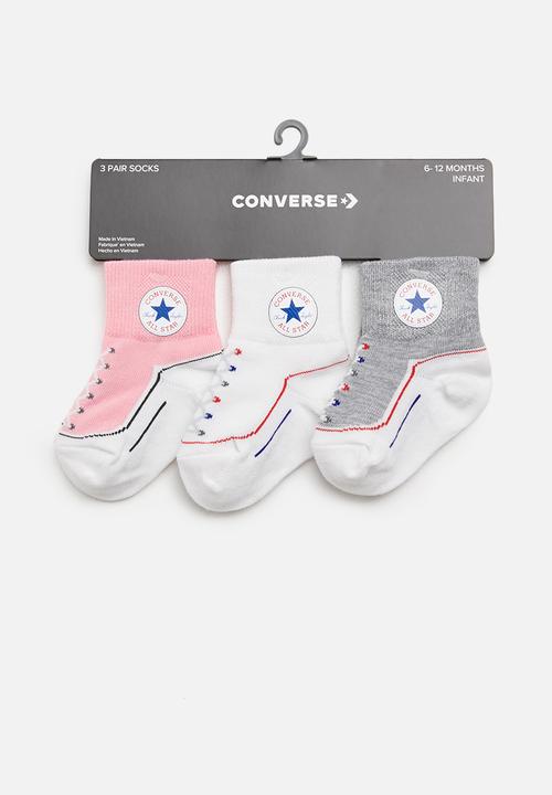 Converse - Infant striated qtr 3pk - multi