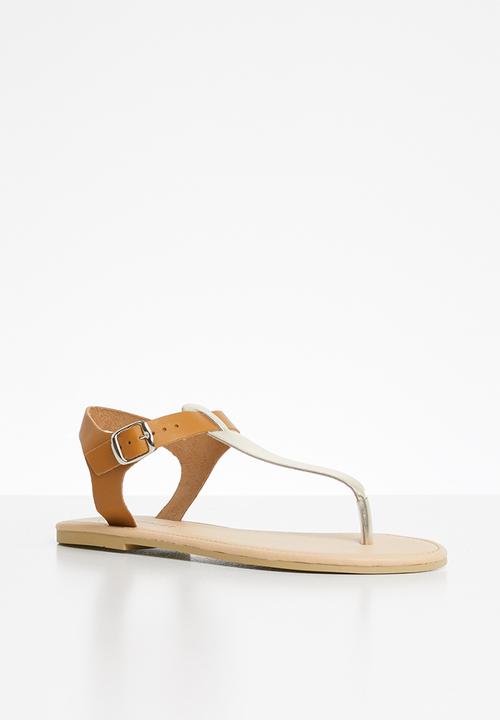 Superbalist - Zizi T-bar leather sandal - tan