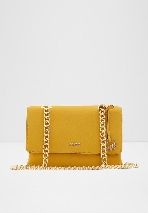 yellow aldo purse