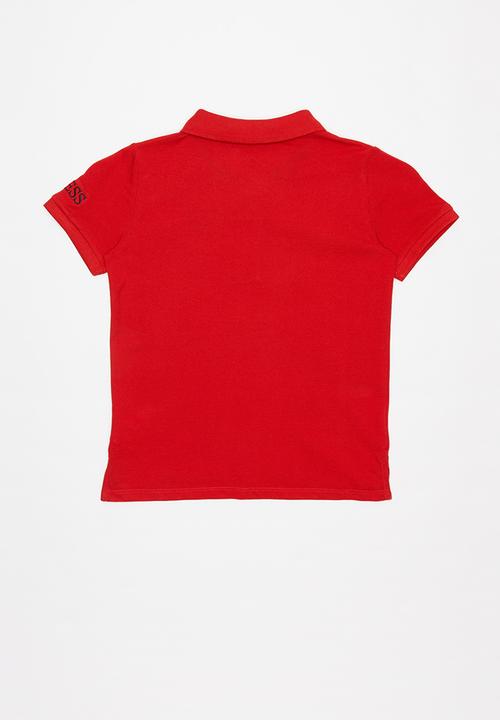 GUESS - Teens short sleeve Guess core polo - red