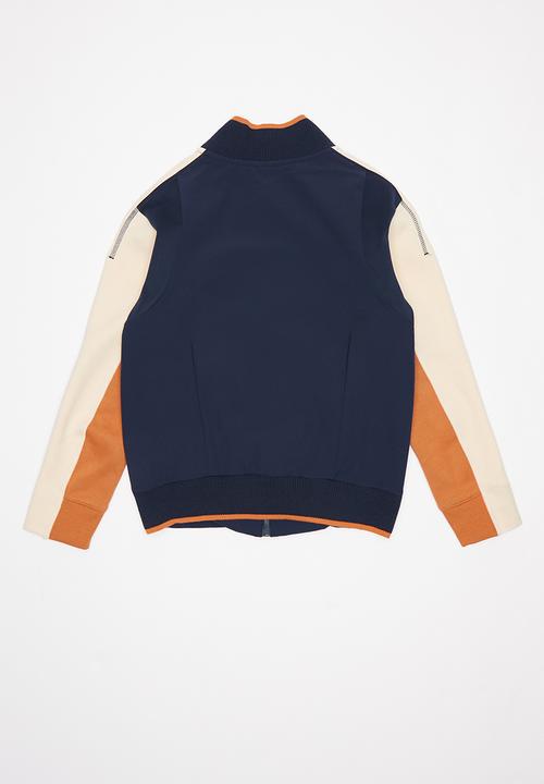 adidas Performance - Youth boys varsity jacket - navy/linen/copper
