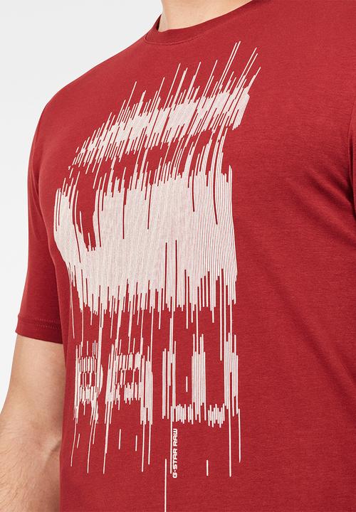 G-STAR - Graphic 6 slim short sleeve T-shirt - red