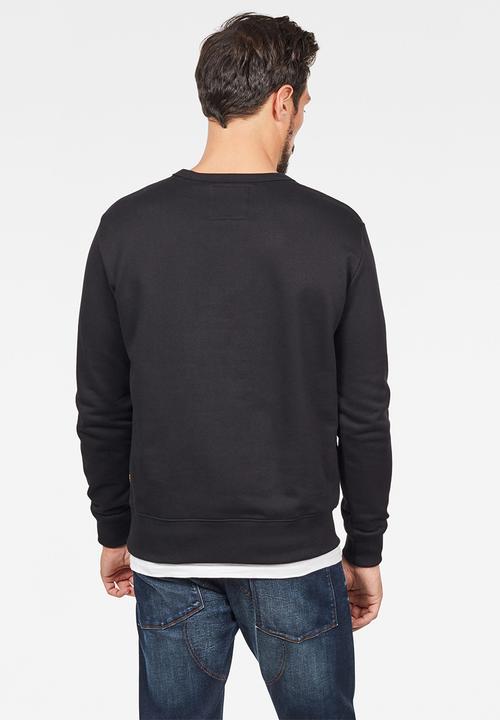 G-STAR - Graphic 8 long sleeve sweats - black
