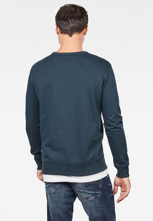 G-STAR - Graphic 8 long sleeve sweats - blue