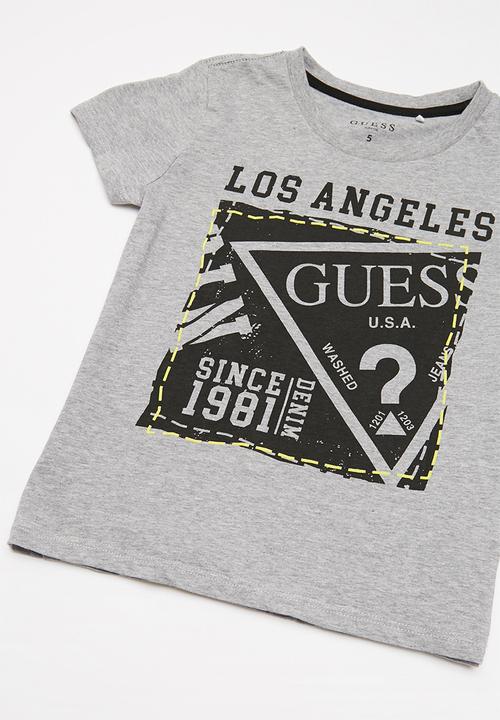 GUESS - Short sleeve Guess stamp tee - grey