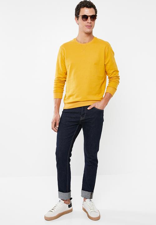 Superbalist - Basic crew neck pullover sweater - yellow
