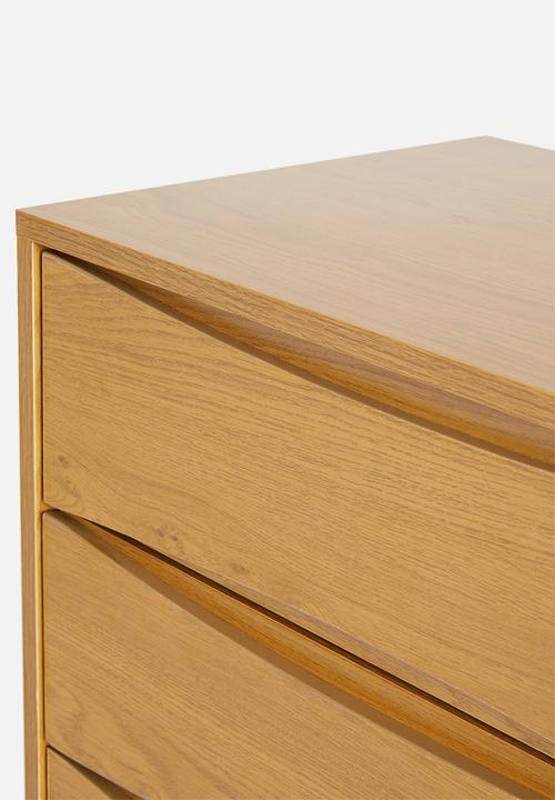 Sixth Floor - Bow 5 drawer wardrobe storage - natural