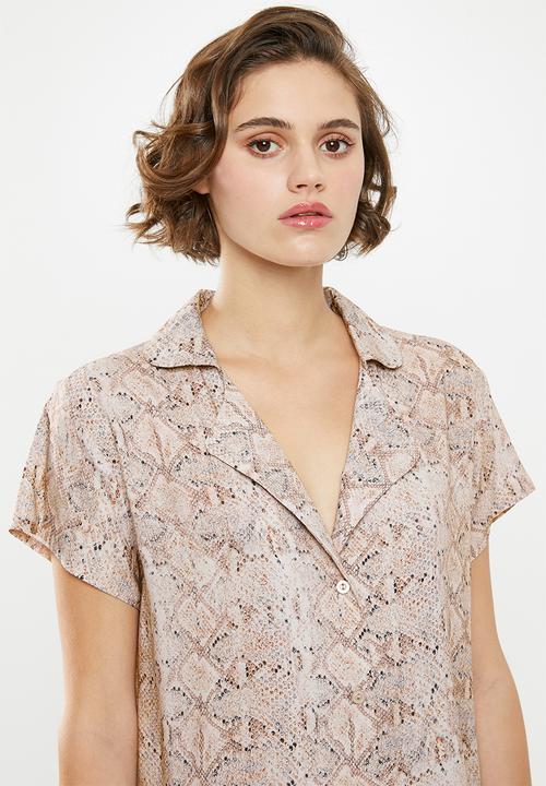 Superbalist - Sleep tee & culottes set - neutral