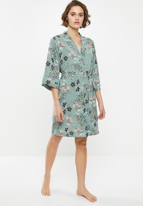 Superbalist - Printed robe - green