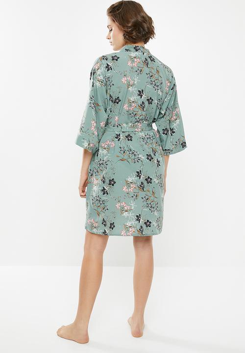 Superbalist - Printed robe - green
