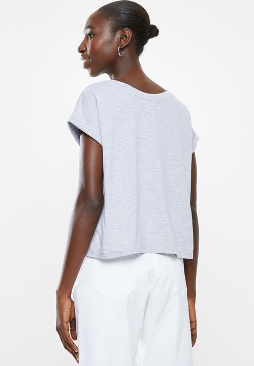 Superbalist - Boxy grown on sleeve tee - grey 