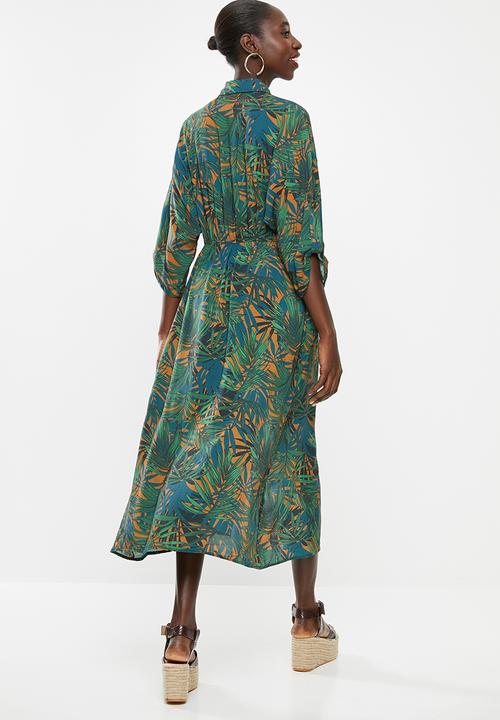 Superbalist - Printed utility style shirt dress - multi
