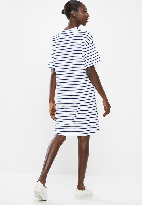 Superbalist - T-shirt dress - blue & white