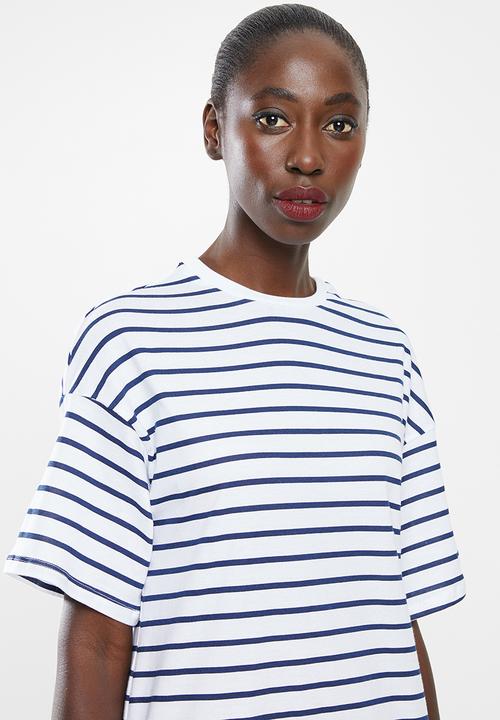Superbalist - T-shirt dress - blue & white