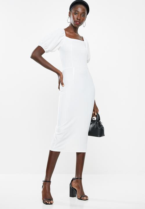 Superbalist - Square neck bodycon - white