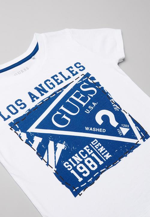GUESS - Short sleeve Guess stamp tee - white