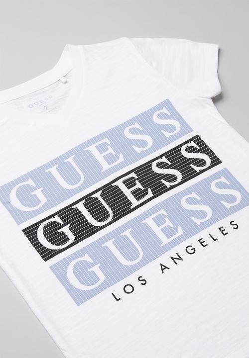 GUESS - Teens short sleeve Guess 3 step tee - white