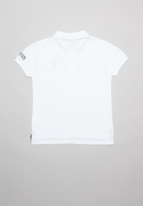 GUESS - Guess teens short sleeve core polo tee - white