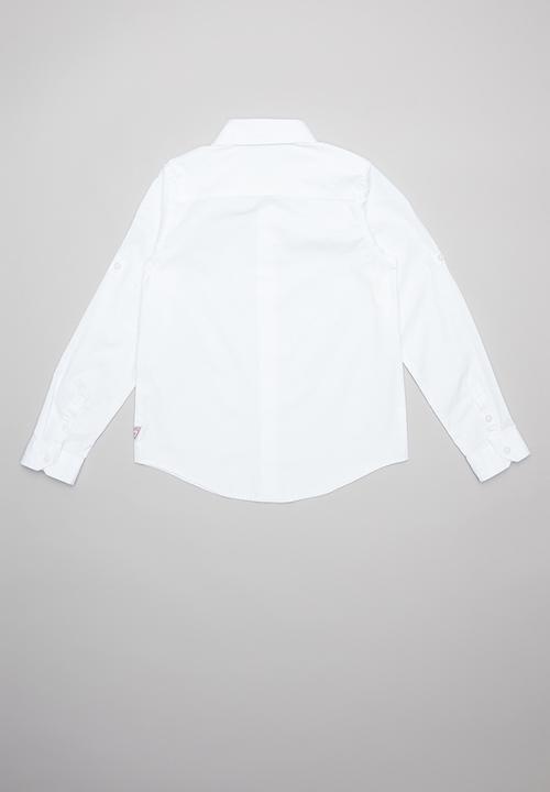 GUESS - Teens Guess core woven shirt - white
