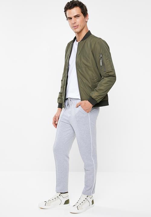 Superbalist - Tapered pintuck, piping sweatpants - grey