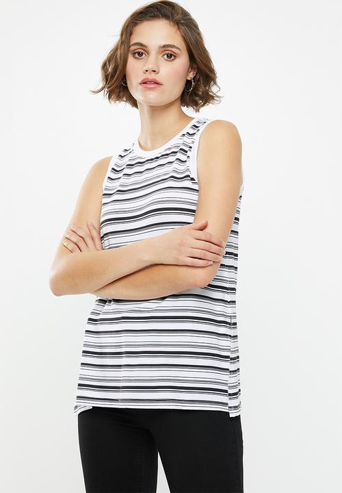 Superbalist - Relaxed vest - black & white 