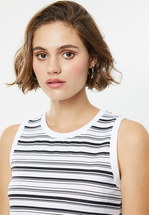 Superbalist - Relaxed vest - black & white 