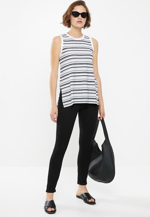 Superbalist - Relaxed vest - black & white 