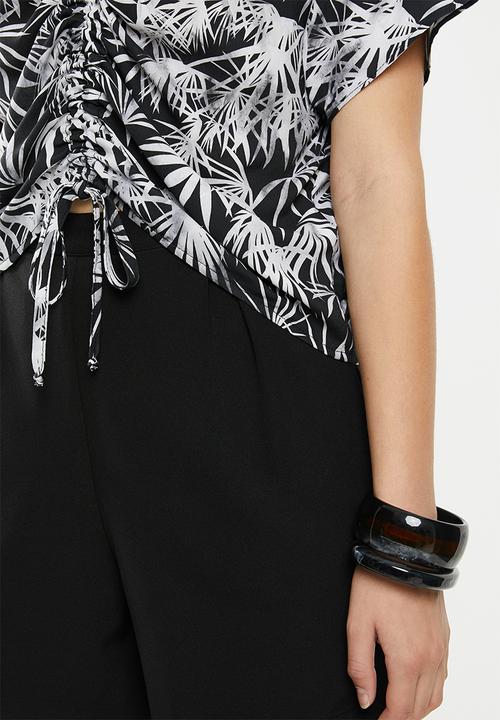 Superbalist - Drawcord shell - black & grey 