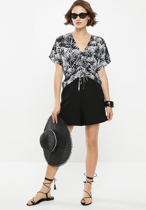 Superbalist - Drawcord shell - black & grey 