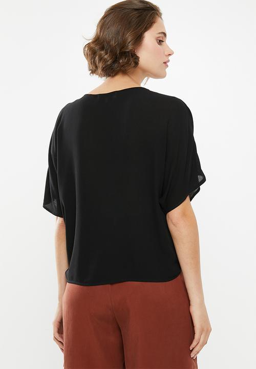 Superbalist - Drawcord shell blouse - black