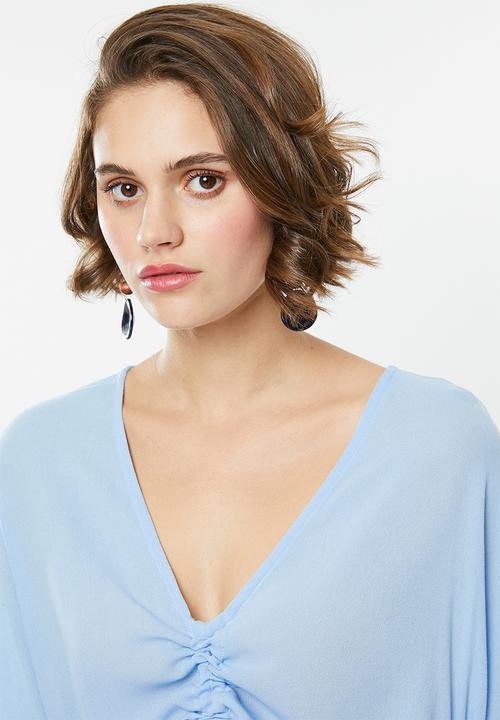 Superbalist - Drawcord shell blouse - blue
