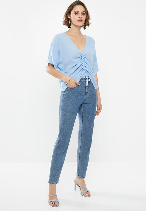 Superbalist - Drawcord shell blouse - blue