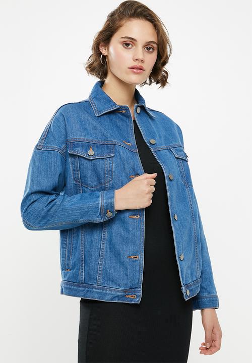 Superbalist - Tia oversize denim jacket - blue